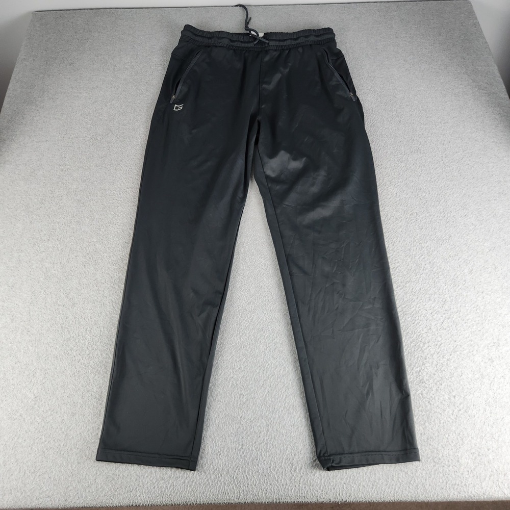 Free Country Track Pants Mens L Black Athletic Performance‎ Stretch Drawstring